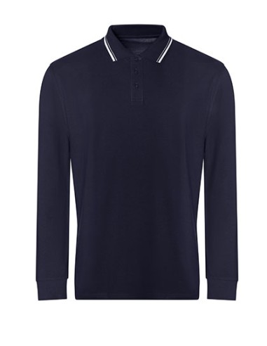 A-JP103-Long Sleeve Tipped 100 Polo